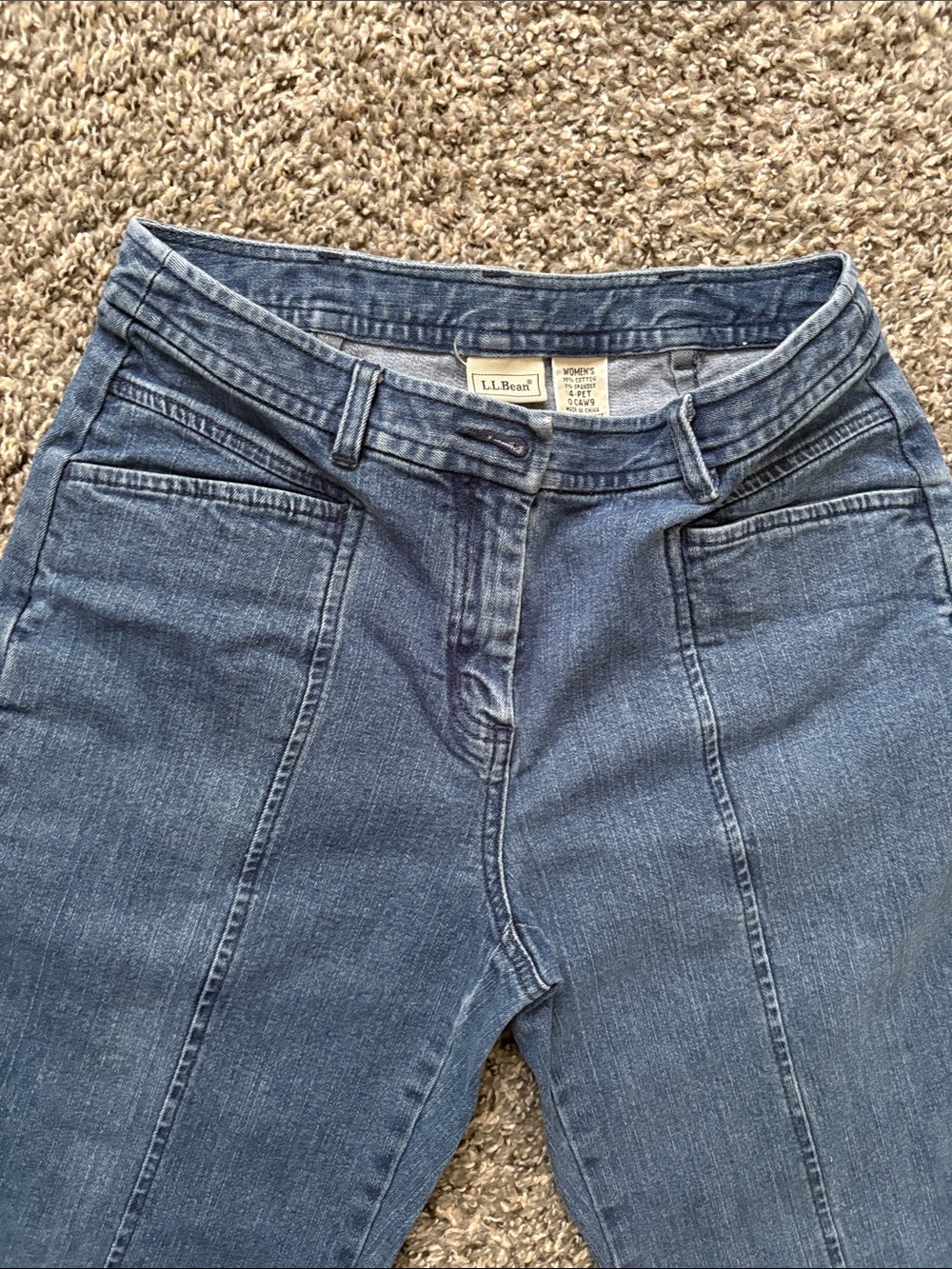 L.L. Bean Women's High-Rise Straight Leg Jeans in Medium Blue